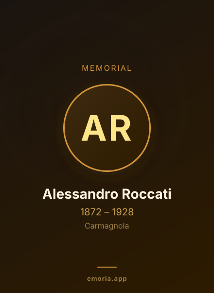 Memorial portrait of Alessandro Roccati