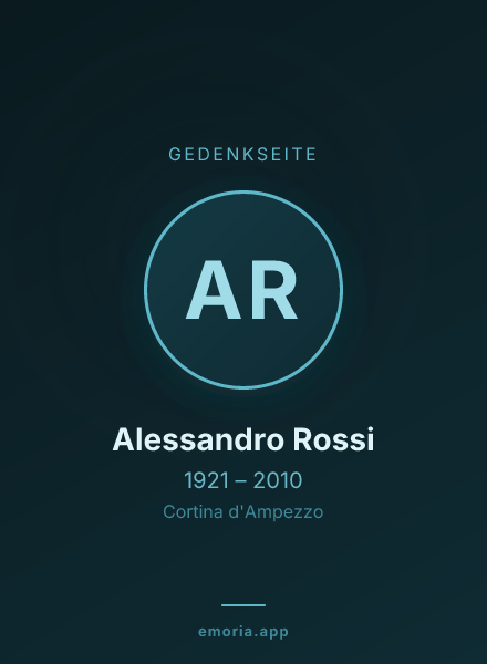 Gedenkportrait von Alessandro Rossi