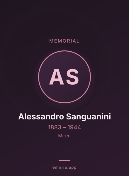 Memorial portrait of Alessandro Sanguanini
