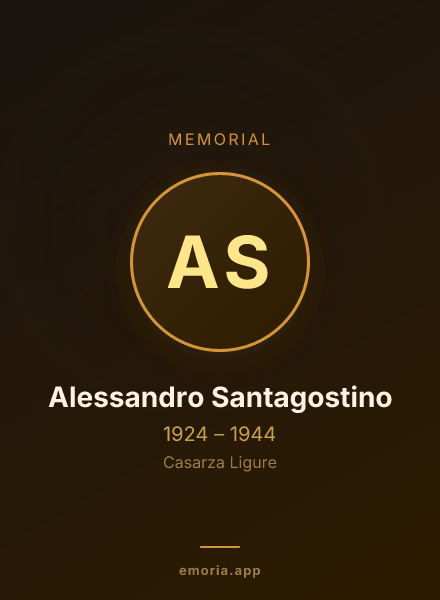 Memorial portrait of Alessandro Santagostino