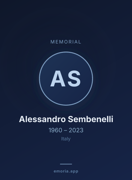 Memorial portrait of Alessandro Sembenelli