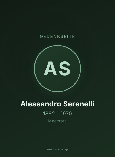 Gedenkportrait von Alessandro Serenelli