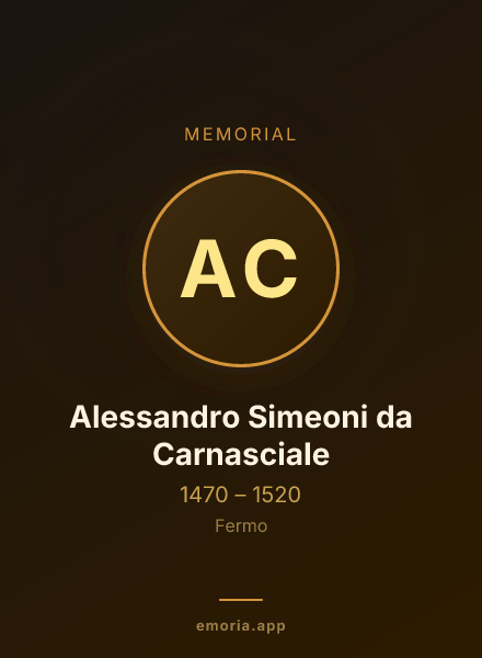 Memorial portrait of Alessandro Simeoni da Carnasciale