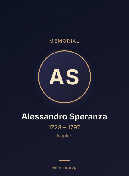 Memorial portrait of Alessandro Speranza