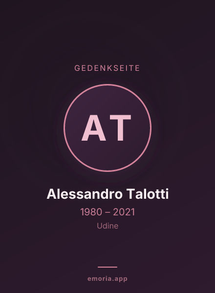 Gedenkportrait von Alessandro Talotti