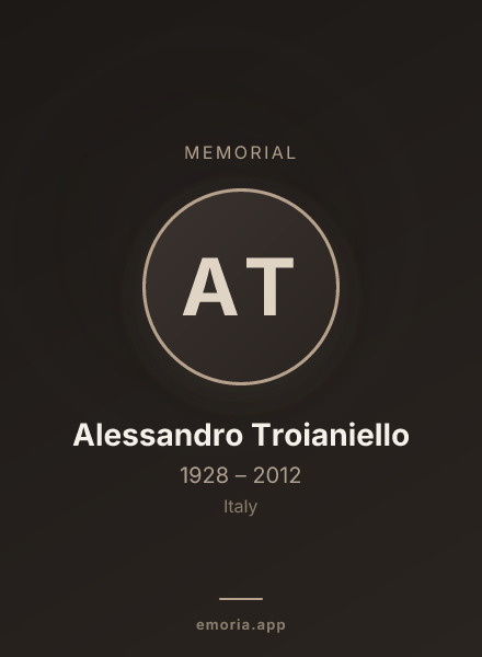 Memorial portrait of Alessandro Troianiello