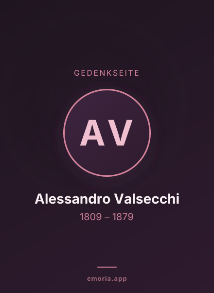 Gedenkportrait von Alessandro Valsecchi