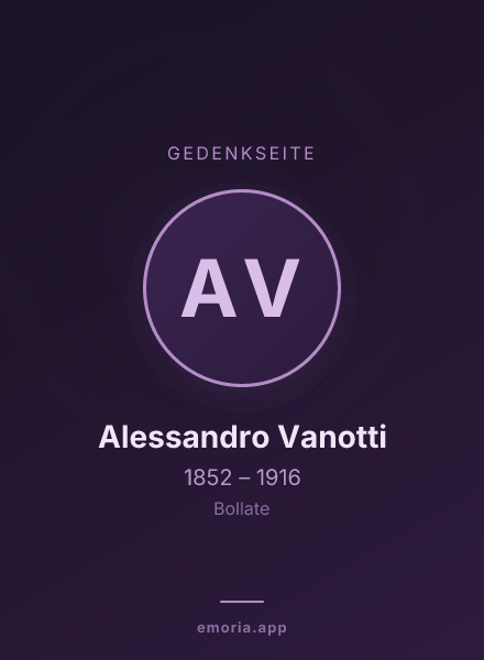 Gedenkportrait von Alessandro Vanotti