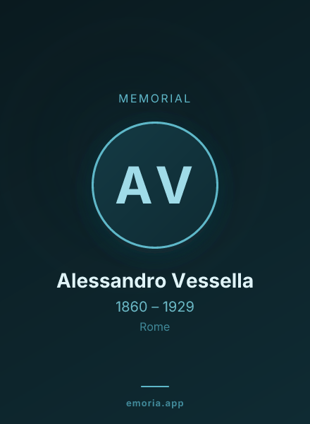 Memorial portrait of Alessandro Vessella