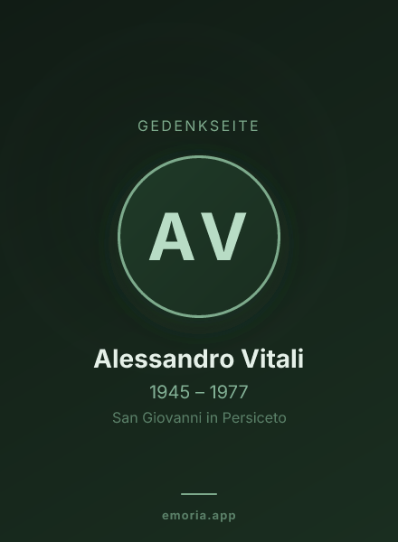 Gedenkportrait von Alessandro Vitali