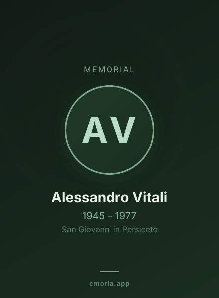 Memorial portrait of Alessandro Vitali