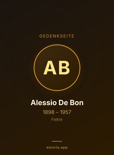 Gedenkportrait von Alessio De Bon