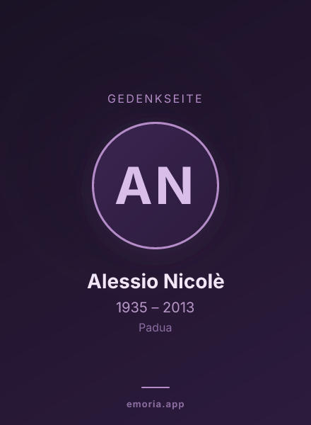 Gedenkportrait von Alessio Nicolè