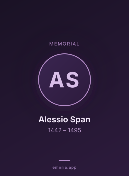 Memorial portrait of Alessio Span