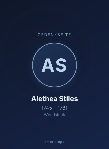 Gedenkportrait von Alethea Stiles