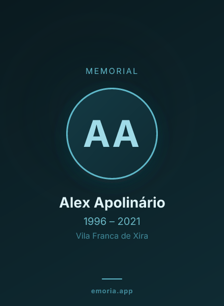 Memorial portrait of Alex Apolinário