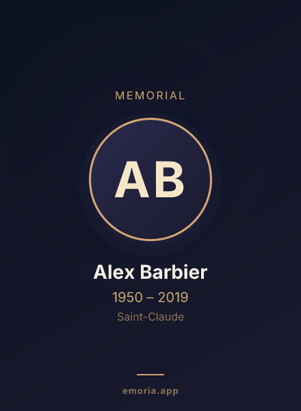 Memorial portrait of Alex Barbier