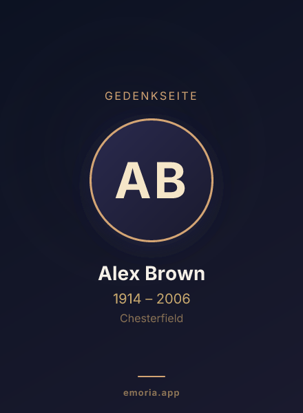 Gedenkportrait von Alex Brown