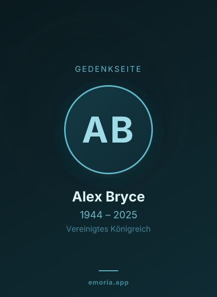 Gedenkportrait von Alex Bryce