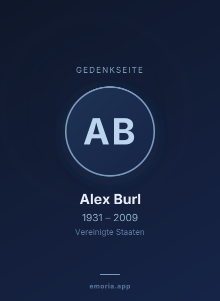 Gedenkportrait von Alex Burl