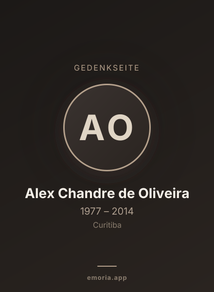 Gedenkportrait von Alex Chandre de Oliveira