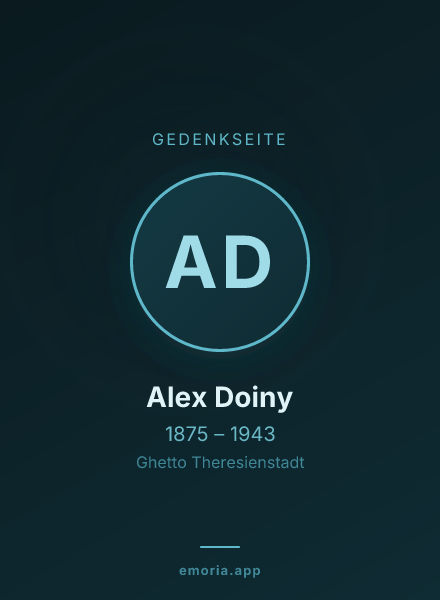 Gedenkportrait von Alex Doiny