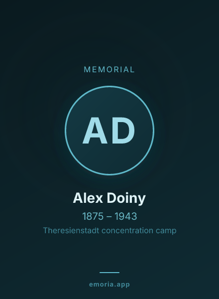 Memorial portrait of Alex Doiny