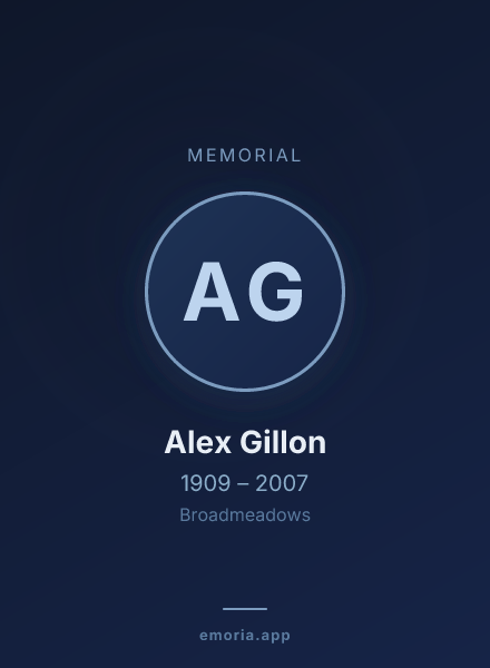 Memorial portrait of Alex Gillon