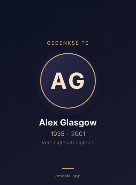 Gedenkportrait von Alex Glasgow