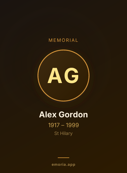 Memorial portrait of Alex Gordon