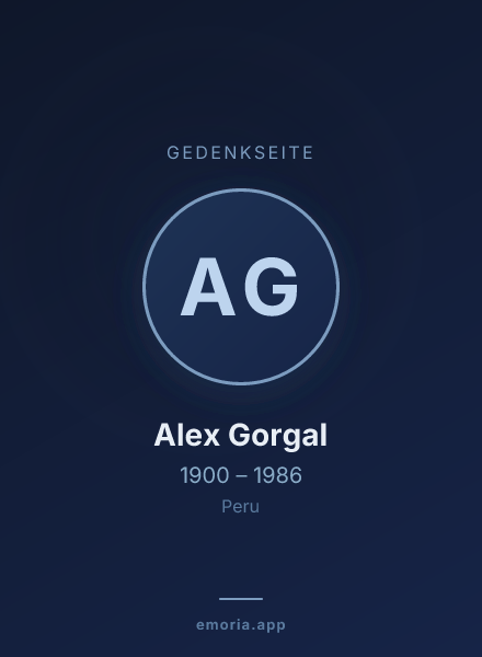 Gedenkportrait von Alex Gorgal