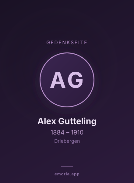 Gedenkportrait von Alex Gutteling