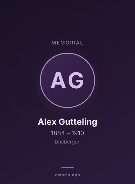 Memorial portrait of Alex Gutteling