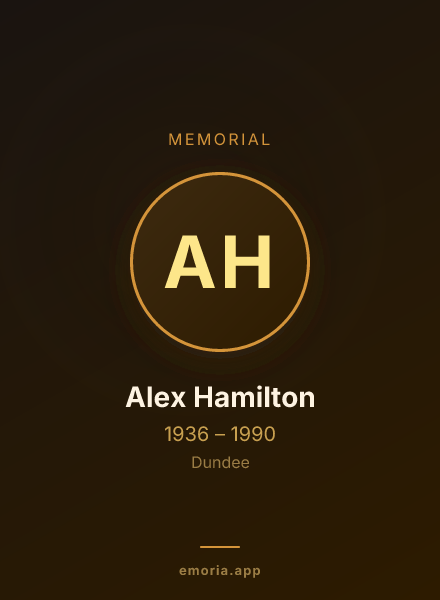 Memorial portrait of Alex Hamilton