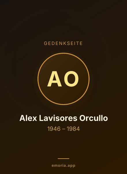 Gedenkportrait von Alex Lavisores Orcullo