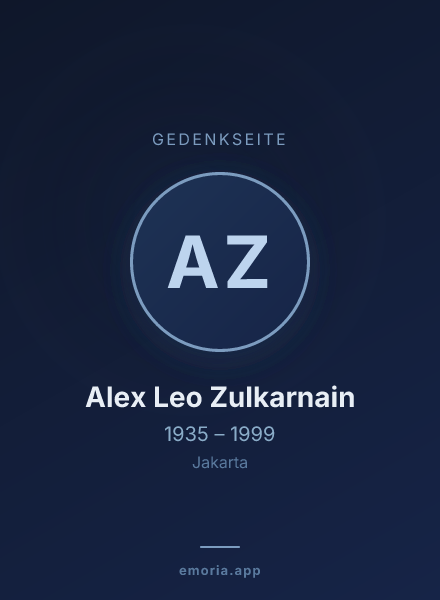 Gedenkportrait von Alex Leo Zulkarnain