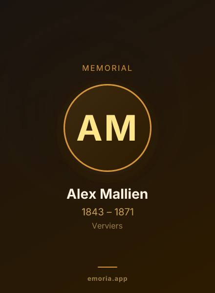 Memorial portrait of Alex Mallien