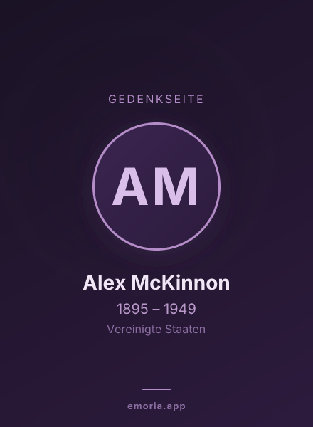 Gedenkportrait von Alex McKinnon