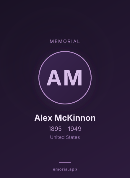 Memorial portrait of Alex McKinnon