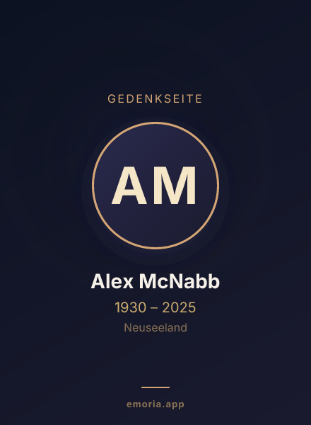 Gedenkportrait von Alex McNabb