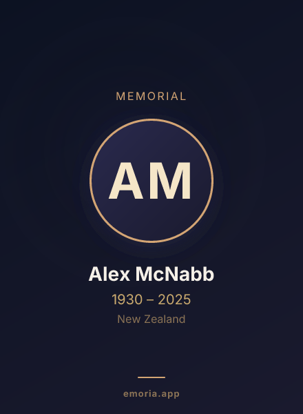 Memorial portrait of Alex McNabb