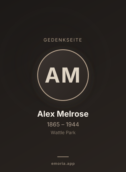 Gedenkportrait von Alex Melrose
