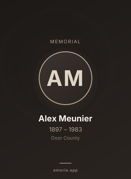 Memorial portrait of Alex Meunier