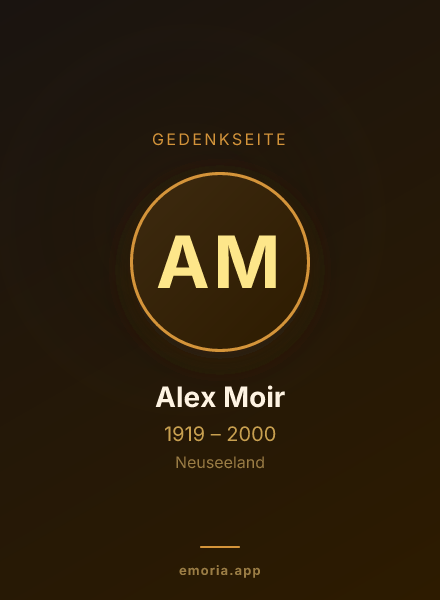 Gedenkportrait von Alex Moir
