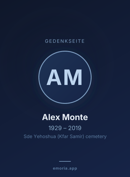 Gedenkportrait von Alex Monte