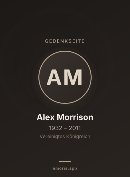 Gedenkportrait von Alex Morrison