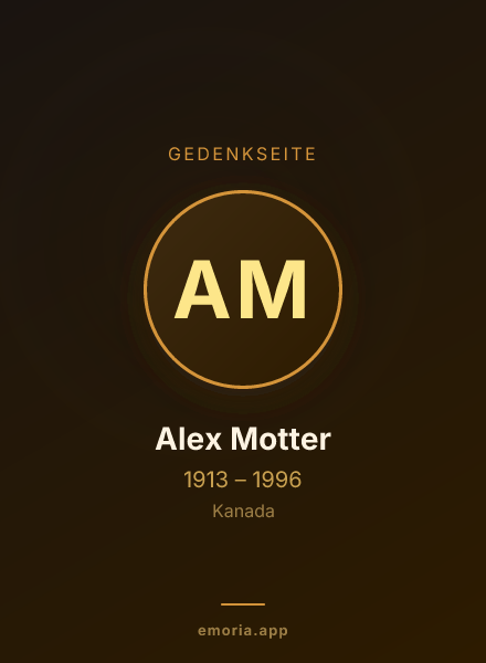 Gedenkportrait von Alex Motter