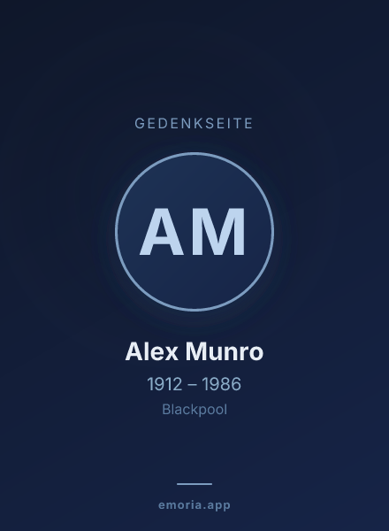 Gedenkportrait von Alex Munro