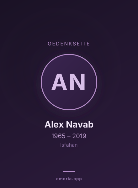 Gedenkportrait von Alex Navab