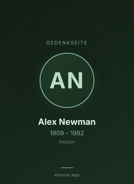 Gedenkportrait von Alex Newman